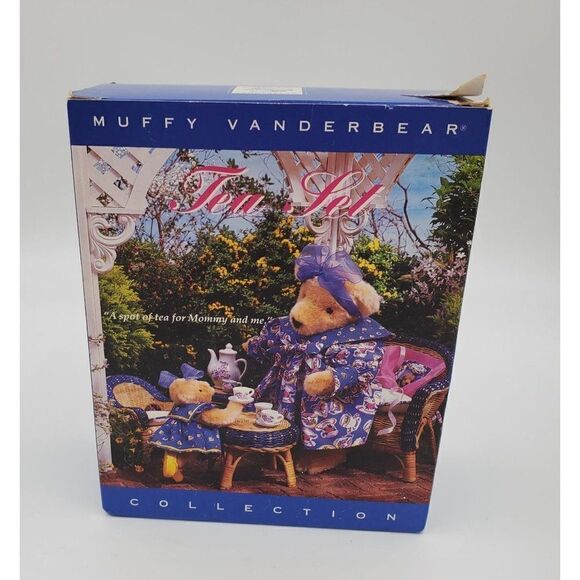 North American Bear Company Other - Vintage Muffy Vanderbear Tea Set With Box One Tea Cup Broken